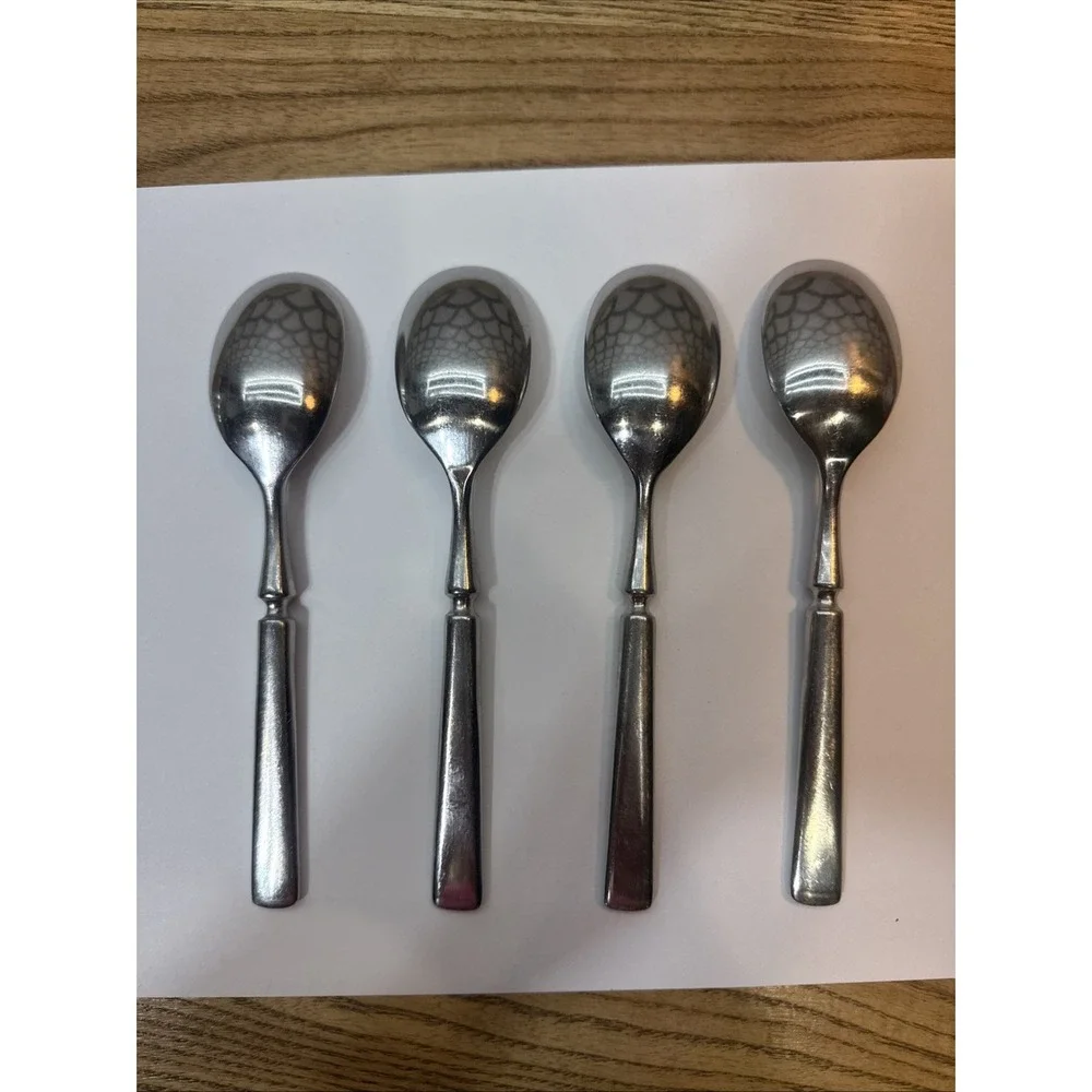 4 Dansk ANVIL Teaspoon Korea Satin 18/8 Stainless Steel Flatware‎ 6.5